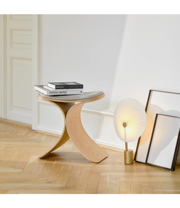 Gejst  Luno Stool oak, beige textile