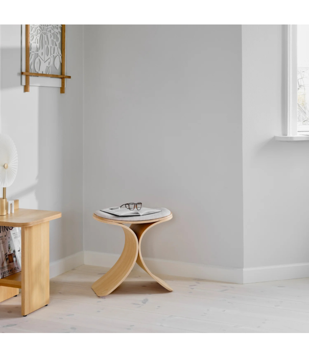Gejst  Luno Stool oak, beige textile