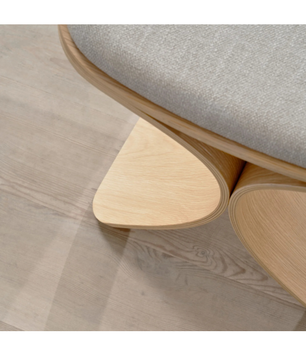 Gejst  Luno Stool oak, beige textile