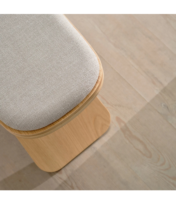 Gejst  Luno Stool oak, beige textile