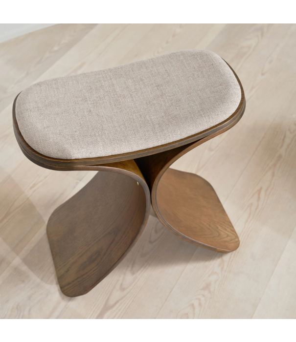 Gejst Gejst Luno Stool dark oak, beige seat
