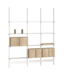 Pira G2 Floor - Ceiling combination, white profiles