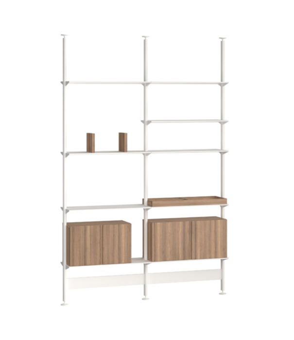 String  Furniture String - Pira G2 Shelf white, floor/ceiling mounted