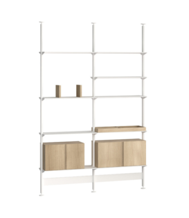 Pira G2 Floor - Ceiling combination, white profiles