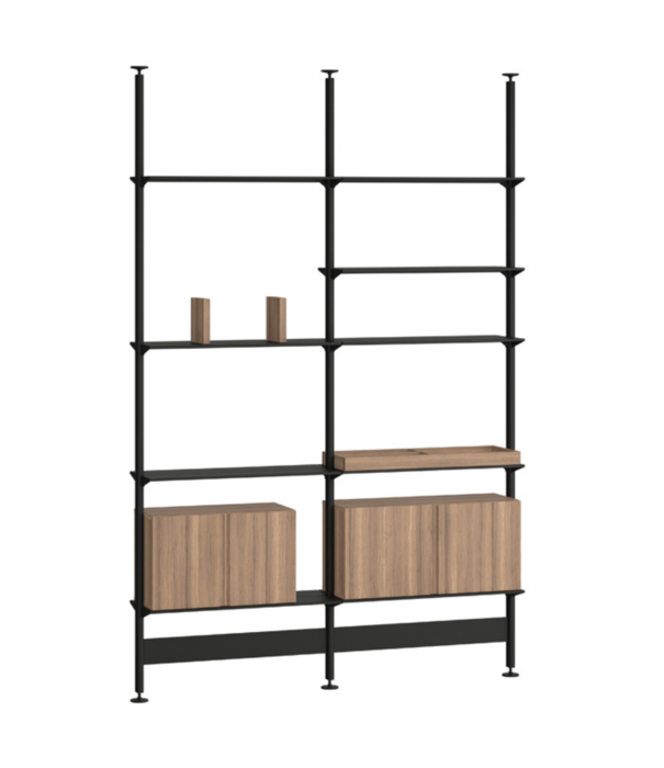 String  String - Pira G2 Shelf black, floor/ceiling mounted