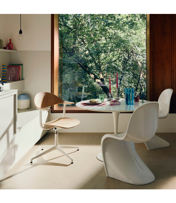Vitra  Mynt Bureaustoel naturel multiplex, vierster voet soft light