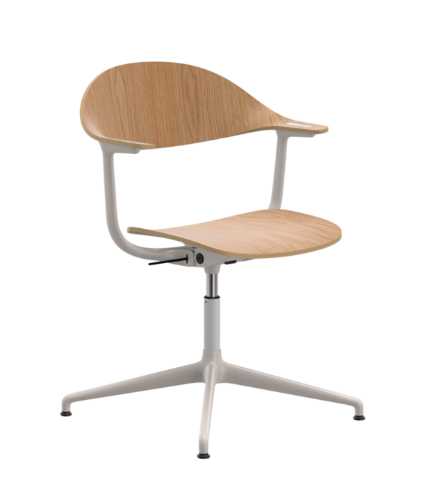 Vitra  Vitra Mynt Office Chair natural plywood, 4-star base soft light