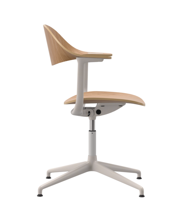 Vitra  Vitra Mynt Bureaustoel naturel multiplex, vierster voet soft light