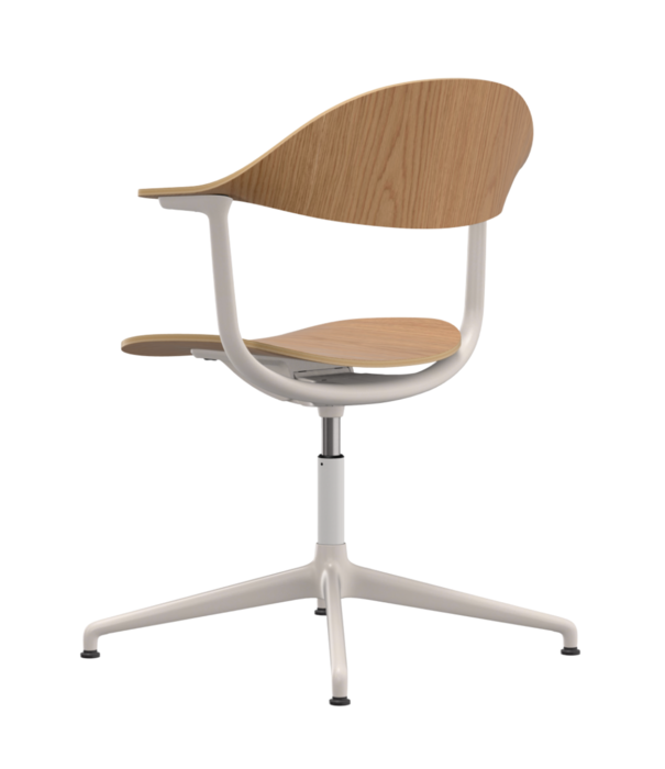 Vitra  Vitra Mynt Bureaustoel naturel multiplex, vierster voet soft light