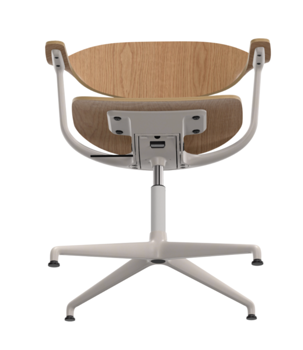 Vitra  Vitra Mynt Bureaustoel naturel multiplex, vierster voet soft light