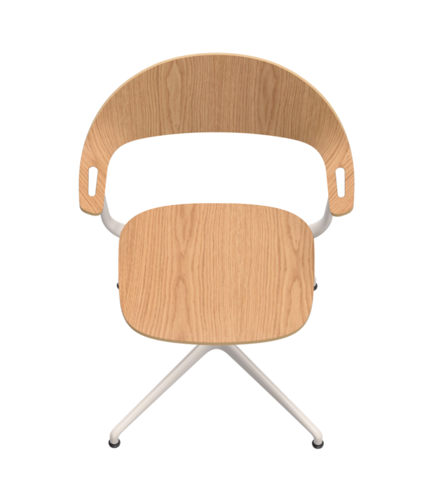 Vitra  Vitra Mynt Bureaustoel naturel multiplex, vierster voet soft light