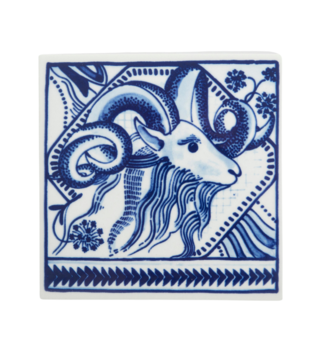 Royal Delft Tile Extinct Animals, Pogo Goat