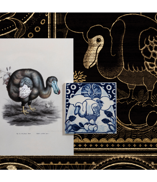 Royal Delft  Royal Delft Tile Extinct Animals set 8 pieces