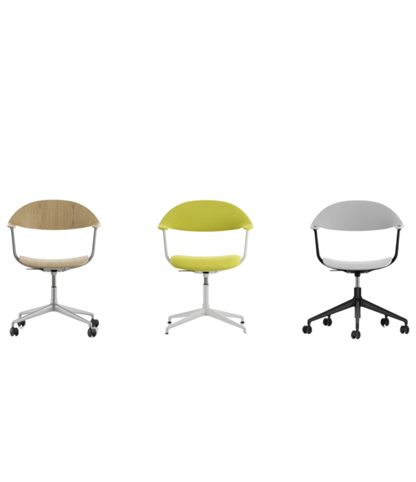 Vitra  Mynt Office Chair natural plywood, 4-star base soft light