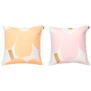 Marimekko Unikko Cushion Cover 2 set 50 x 50, white - pink - apricot - gold