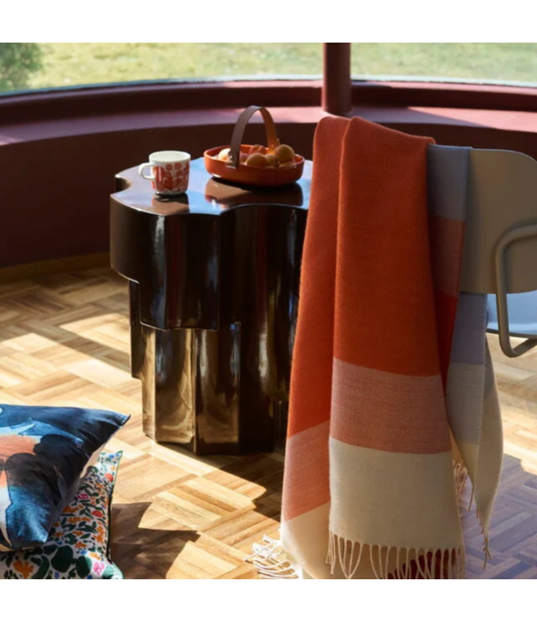 Marimekko Marimekko Oiva Koppa Serveerschaal met leer handvat