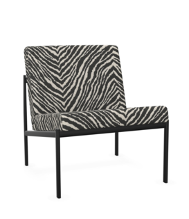 Artek Kiki Lounge Stoel zwart, Zebra stof