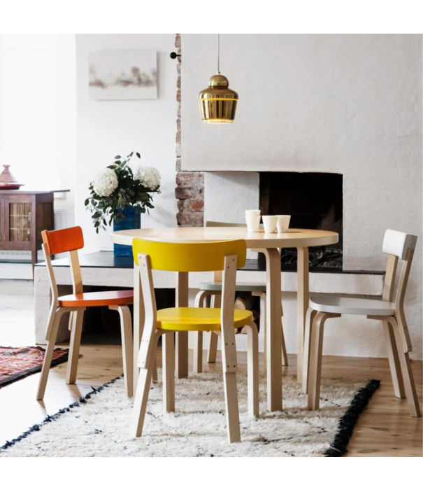 Artek  Artek - Aalto Chair 69 Birch-white laminate