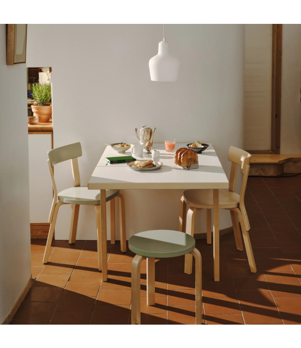 Artek  Artek - Aalto Chair 69 Berken-wit gelamineerd