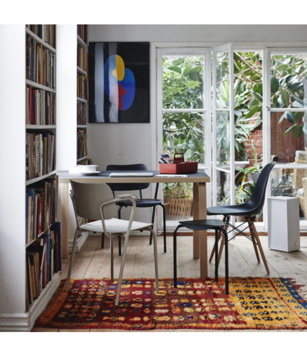 Artek  Artek Lukki Chair stone white beech / birch, tube steel base