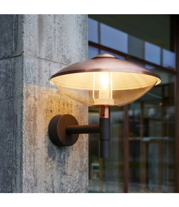 Fritz Hansen Fritz Hansen HL410 Outdoor muurlamp koper/glas