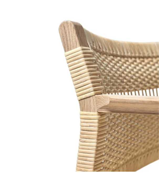 Fredericia  Fredericia BM62 Armstoel gelakt eiken, naturel rotan