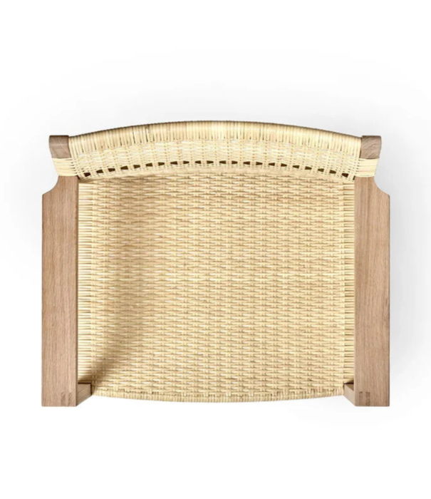 Fredericia  Fredericia BM62 Armstoel gelakt eiken, naturel rotan