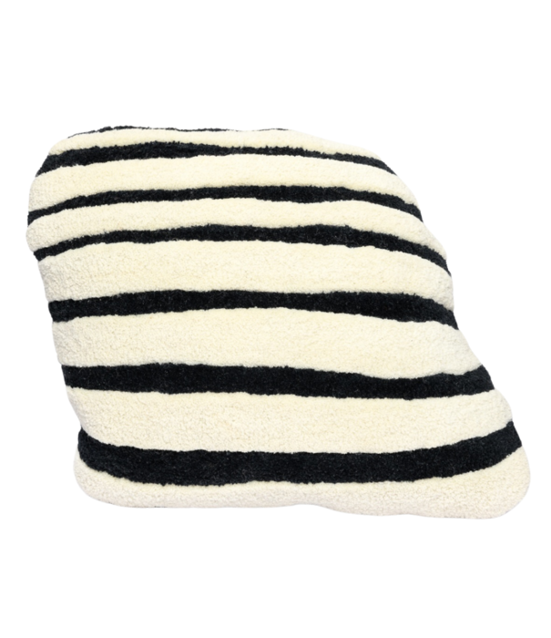 Haus Üger Bonbon Cushion – Offwhite with Black Stripes