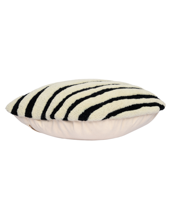 Haus Üger Haus Üger Bonbon Cushion – Offwhite with Black Stripes