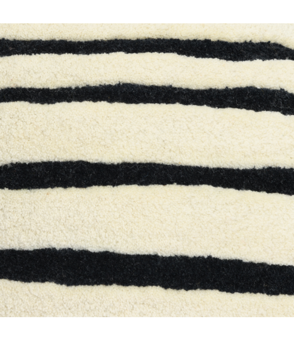Haus Üger Haus Üger Bonbon Cushion – Offwhite with Black Stripes