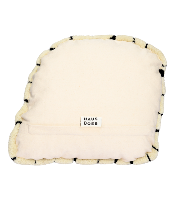 Haus Üger Haus Üger Grid Kussen – Offwhite met Zwart Rasterpatroon