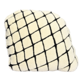 Haus Üger Grid Cushion – Offwhite with Black Grid Pattern