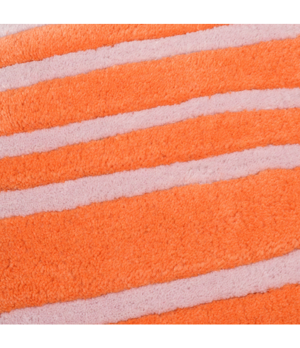 Haus Üger Haus Üger Bonbon Kussen – Oranje met roze strepen