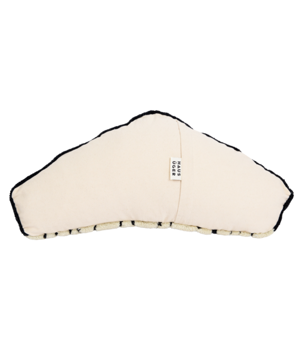 Haus Üger Haus Üger Grid Slim Cushion – Offwhite with Black Grid Pattern