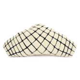 Haus Üger Grid Slim Cushion – Offwhite with Black Grid Pattern