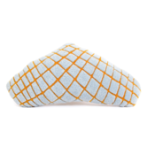 Haus Üger Grid Slim Kussen – sky blue met oranje Rasterpatroon