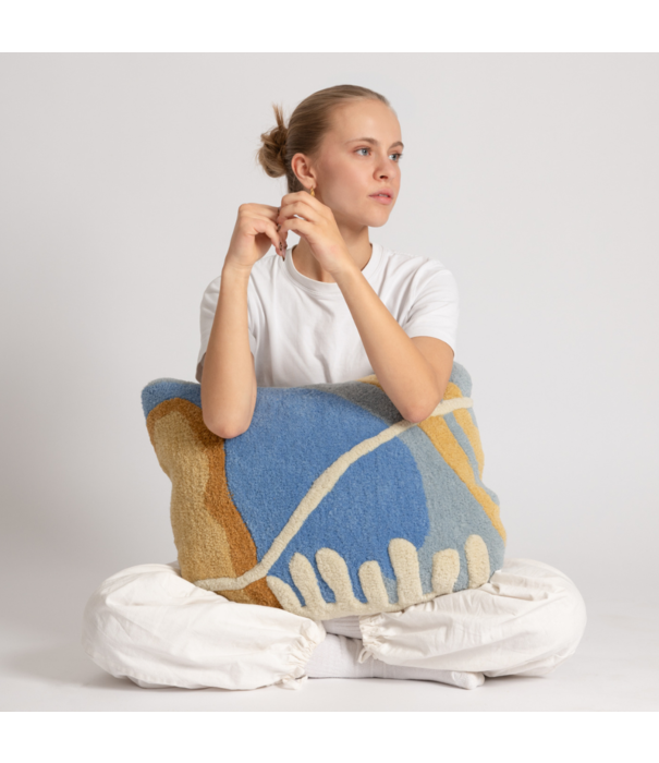 Haus Üger Haus Üger Cave Light Blue Cushion