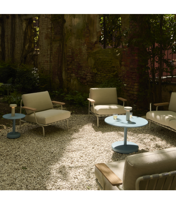 Muuto  Muuto Outdoor - Linear Steel Coffee Table Pale Blue small