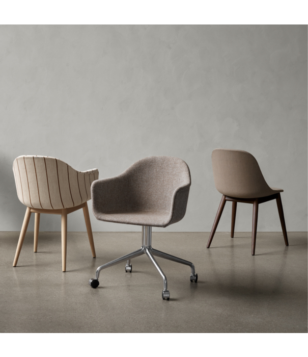 Audo Audo Harbour Eetkamerstoel Olive, zwart tube poten