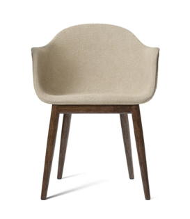 Audo Harbour Dining chair Boucle 02, dark oak base