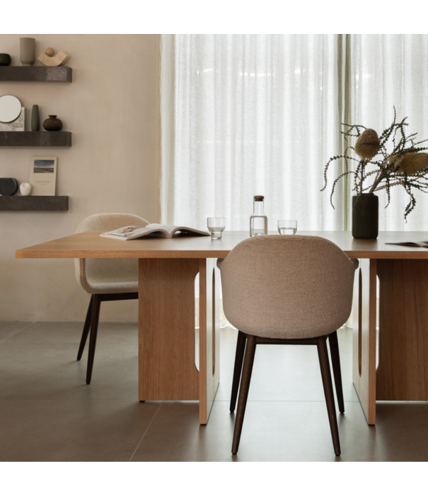 Audo Harbour Dining stoel Boucle 02, donker eiken poten