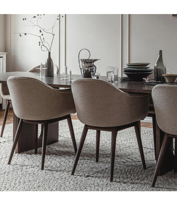 Audo Harbour Dining stoel Boucle 02, donker eiken poten