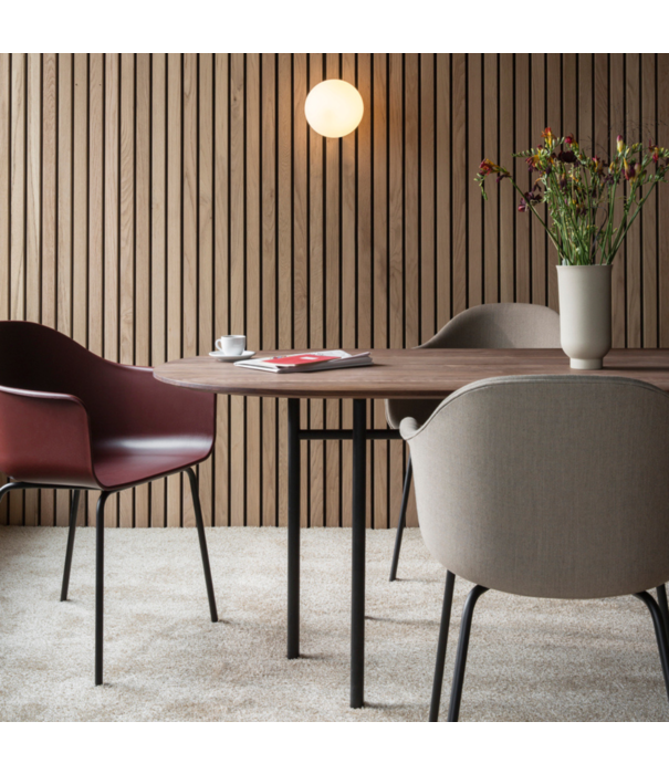 Audo  Harbour Dining chair Boucle 02, dark oak base