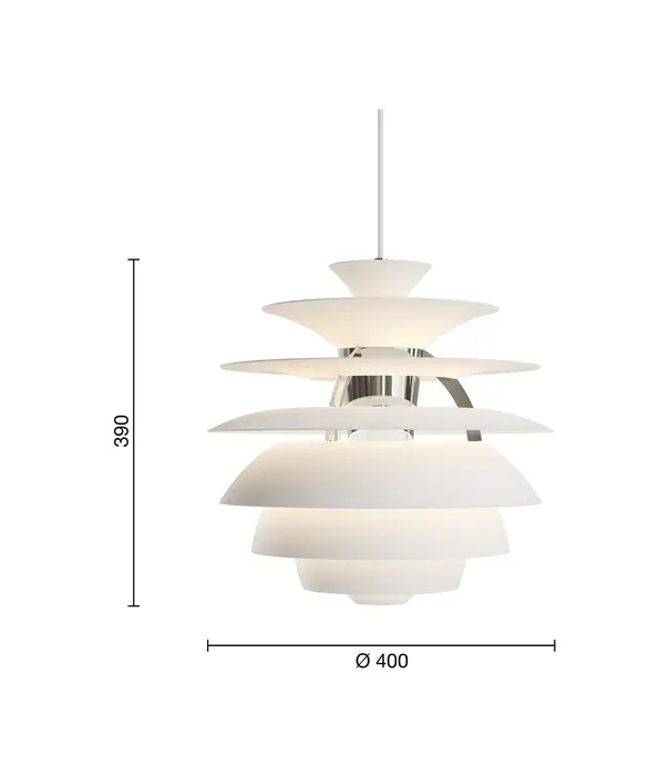 Louis Poulsen  Louis Poulsen PH  Snowball Pendant / Soft white-brass