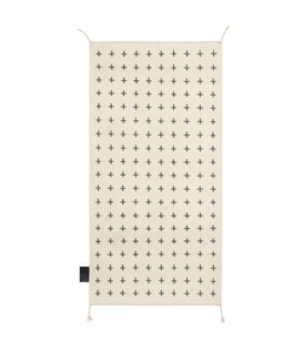 Asplund Stitch Rug white, black indigo