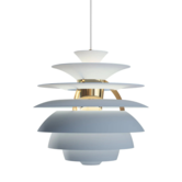 PH Snowball Hanglamp dusty blue, brass