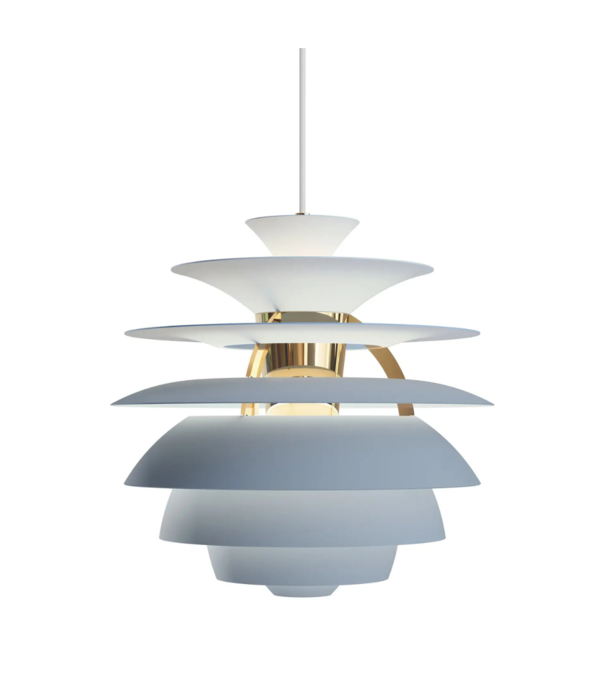 Louis Poulsen  PH Snowball Hanglamp dusty blue, brass