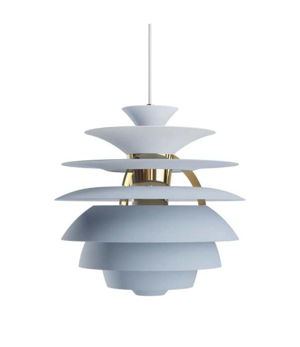 Louis Poulsen  PH Snowball Hanglamp dusty blue, brass