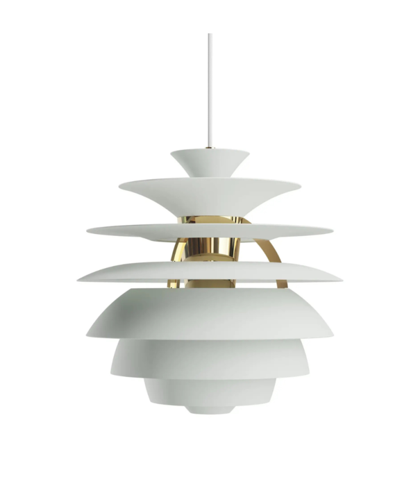 Louis Poulsen  PH Snowball Hanglamp dusty green, brass