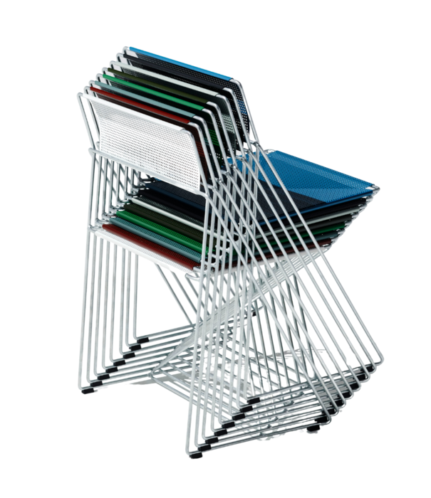Hay  Hay X-Line Chair galvanised base, autumn green